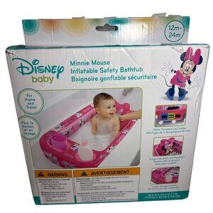 Disney Baby Minnie Mouse Inflatable Safety Bathtub 12-24 Mths Water Temp Display